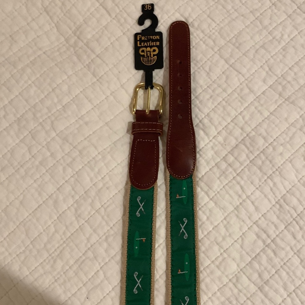 Preston Leather 18th Hole Golf Belt 36”